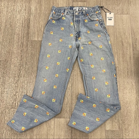 (M33) Levi's Redone Distressed Vintage Denim Pants OOAK* - Size 24